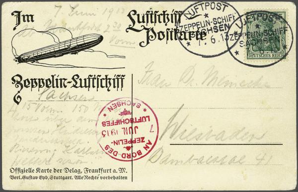 Lot 5026 - germany zeppelin mail -  Corinphila Auction AG Day 4- Europe & Overseas, Zeppelin-Mail, Die Sammlung Erivan (Part I), Schweiz & Liechtenstein