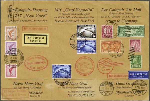 Lot 5045 - germany zeppelin mail -  Corinphila Auction AG Day 4- Europe & Overseas, Zeppelin-Mail, Die Sammlung Erivan (Part I), Schweiz & Liechtenstein