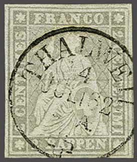 Lot 7239 - Switzerland Sitting Helvetia imperf. 'Strubel' - Corinphila Auction AG Day 5- Schweiz - Die Sammlung Erivan (Teil 1), Die Sammlung Jack Luder (Teil 5), Schweiz & Liechtenstein Lot 7239 - Switzerland Sitting Helvetia imperf. 'Strubel' - Corinphila Auction AG Day 5- Schweiz - Die Sammlung Erivan (Teil 1), Die Sammlung Jack Luder (Teil 5), Schweiz & Liechtenstein