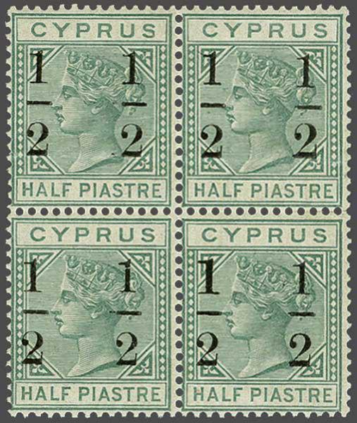 Lot 1924 - brit. colonies Cyprus -  Corinphila Auction AG Day 3 - Great Britain, British Colonies, Pre-Union South Africa - the Besançon Collection (Part Ii)