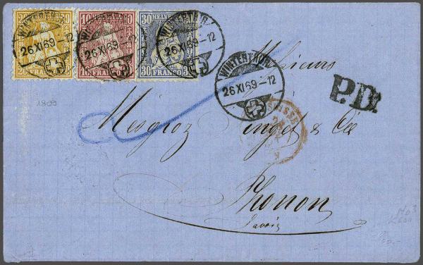Lot 7490 - Switzerland sitting helvetia perf. -  Corinphila Auction AG Day 5- Schweiz - Die Sammlung Erivan (Teil 1), Die Sammlung Jack Luder (Teil 5), Schweiz & Liechtenstein