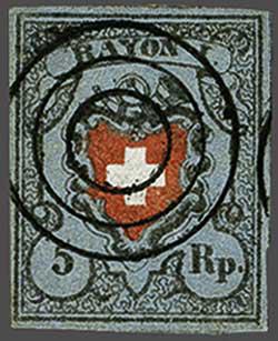 Lot 7331 - Switzerland Rayon I darkblue -  Corinphila Auction AG Day 5- Schweiz - Die Sammlung Erivan (Teil 1), Die Sammlung Jack Luder (Teil 5), Schweiz & Liechtenstein