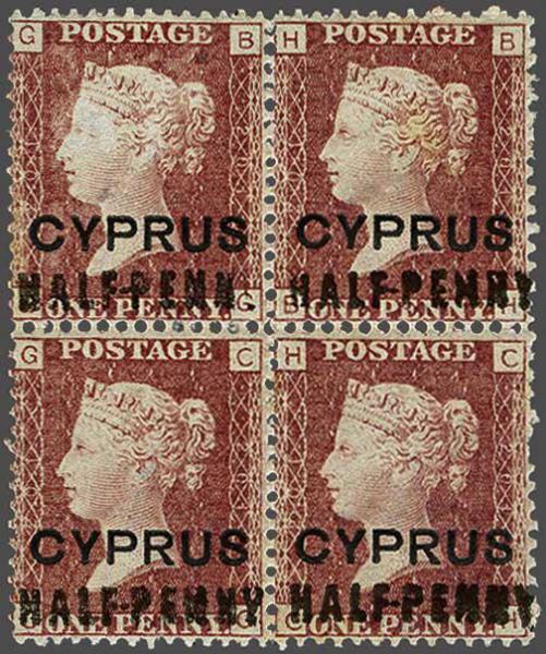 Lot 1892 - brit. colonies Cyprus - Corinphila Auction AG Day 3 - Great Britain, British Colonies, Pre-Union South Africa - the Besançon Collection (Part Ii) Lot 1892 - brit. colonies Cyprus - Corinphila Auction AG Day 3 - Great Britain, British Colonies, Pre-Union South Africa - the Besançon Collection (Part Ii)