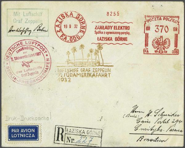 Lot 5194 - europe Poland - Corinphila Auction AG Day 4- Europe & Overseas, Zeppelin-Mail, Die Sammlung Erivan (Part I), Schweiz & Liechtenstein Lot 5194 - europe Poland - Corinphila Auction AG Day 4- Europe & Overseas, Zeppelin-Mail, Die Sammlung Erivan (Part I), Schweiz & Liechtenstein