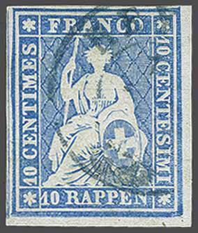 Lot 7224 - Switzerland Sitting Helvetia imperf. 'Strubel' - Corinphila Auction AG Day 5- Schweiz - Die Sammlung Erivan (Teil 1), Die Sammlung Jack Luder (Teil 5), Schweiz & Liechtenstein Lot 7224 - Switzerland Sitting Helvetia imperf. 'Strubel' - Corinphila Auction AG Day 5- Schweiz - Die Sammlung Erivan (Teil 1), Die Sammlung Jack Luder (Teil 5), Schweiz & Liechtenstein