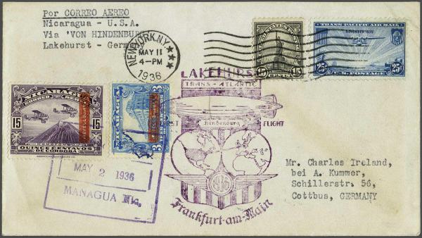 Lot 5100 - Overseas nicaragua -  Corinphila Auction AG Day 4- Europe & Overseas, Zeppelin-Mail, Die Sammlung Erivan (Part I), Schweiz & Liechtenstein