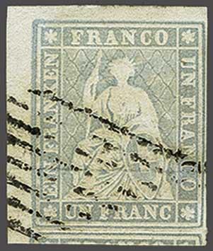 Lot 7226 - Switzerland Sitting Helvetia imperf. 'Strubel' - Corinphila Auction AG Day 5- Schweiz - Die Sammlung Erivan (Teil 1), Die Sammlung Jack Luder (Teil 5), Schweiz & Liechtenstein Lot 7226 - Switzerland Sitting Helvetia imperf. 'Strubel' - Corinphila Auction AG Day 5- Schweiz - Die Sammlung Erivan (Teil 1), Die Sammlung Jack Luder (Teil 5), Schweiz & Liechtenstein