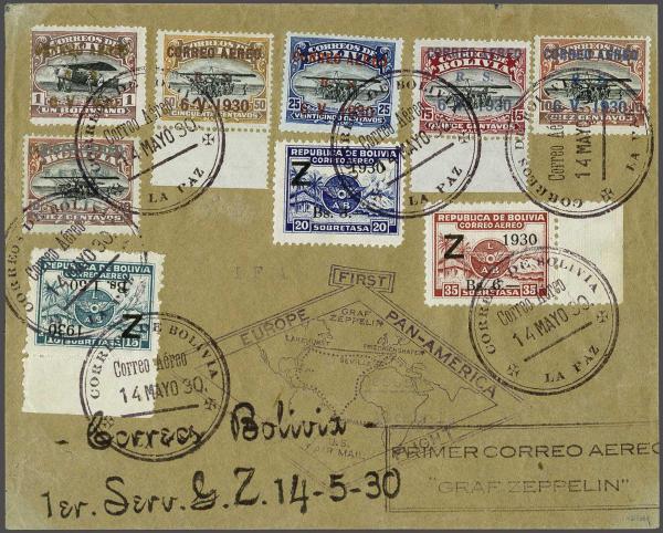 Lot 5061 - Overseas bolivia -  Corinphila Auction AG Day 4- Europe & Overseas, Zeppelin-Mail, Die Sammlung Erivan (Part I), Schweiz & Liechtenstein