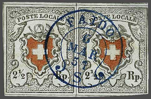 Lot 7319 - Switzerland Federal stamps -  Corinphila Auction AG Day 5- Schweiz - Die Sammlung Erivan (Teil 1), Die Sammlung Jack Luder (Teil 5), Schweiz & Liechtenstein
