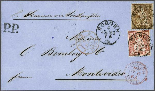 Lot 7494 - Switzerland sitting helvetia perf. -  Corinphila Auction AG Day 5- Schweiz - Die Sammlung Erivan (Teil 1), Die Sammlung Jack Luder (Teil 5), Schweiz & Liechtenstein