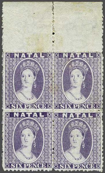 Lot 6107 - brit. colonies natal -  Corinphila Auction AG Day 3 - Great Britain, British Colonies, Pre-Union South Africa - the Besançon Collection (Part Ii)