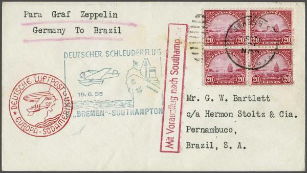 Lot 5095 - Overseas usa -  Corinphila Auction AG Day 4- Europe & Overseas, Zeppelin-Mail, Die Sammlung Erivan (Part I), Schweiz & Liechtenstein