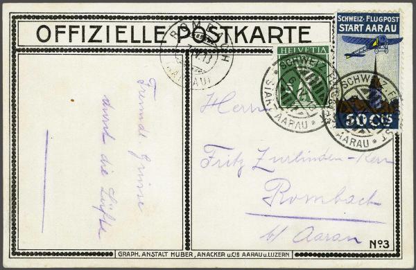 Lot 8284 - Switzerland airmail - Corinphila Auction AG Day 4- Europe & Overseas, Zeppelin-Mail, Die Sammlung Erivan (Part I), Schweiz & Liechtenstein Lot 8284 - Switzerland airmail - Corinphila Auction AG Day 4- Europe & Overseas, Zeppelin-Mail, Die Sammlung Erivan (Part I), Schweiz & Liechtenstein