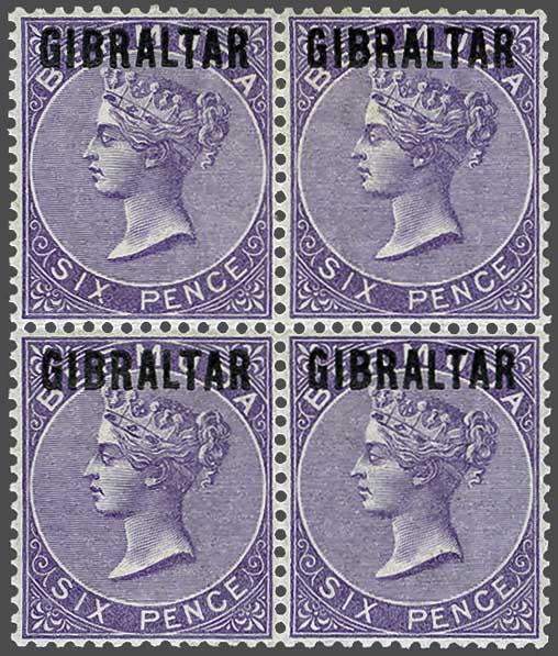 Lot 2074 - brit. colonies Gibraltar - Corinphila Auction AG Day 3 - Great Britain, British Colonies, Pre-Union South Africa - the Besançon Collection (Part Ii) Lot 2074 - brit. colonies Gibraltar - Corinphila Auction AG Day 3 - Great Britain, British Colonies, Pre-Union South Africa - the Besançon Collection (Part Ii)