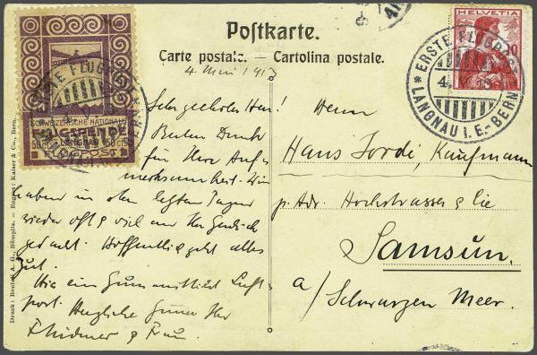 Lot 8294 - Switzerland airmail - Corinphila Auction AG Day 4- Europe & Overseas, Zeppelin-Mail, Die Sammlung Erivan (Part I), Schweiz & Liechtenstein Lot 8294 - Switzerland airmail - Corinphila Auction AG Day 4- Europe & Overseas, Zeppelin-Mail, Die Sammlung Erivan (Part I), Schweiz & Liechtenstein