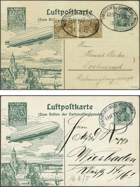 Lot 5020 - germany zeppelin mail -  Corinphila Auction AG Day 4- Europe & Overseas, Zeppelin-Mail, Die Sammlung Erivan (Part I), Schweiz & Liechtenstein