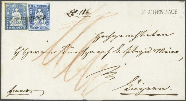 Lot 7461 - Switzerland Sitting Helvetia imperf. 'Strubel' - Corinphila Auction AG Day 5- Schweiz - Die Sammlung Erivan (Teil 1), Die Sammlung Jack Luder (Teil 5), Schweiz & Liechtenstein Lot 7461 - Switzerland Sitting Helvetia imperf. 'Strubel' - Corinphila Auction AG Day 5- Schweiz - Die Sammlung Erivan (Teil 1), Die Sammlung Jack Luder (Teil 5), Schweiz & Liechtenstein