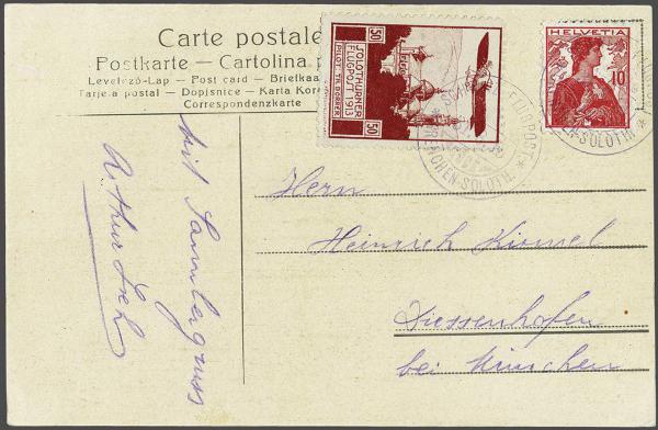 Lot 8306 - Switzerland airmail -  Corinphila Auction AG Day 4- Europe & Overseas, Zeppelin-Mail, Die Sammlung Erivan (Part I), Schweiz & Liechtenstein