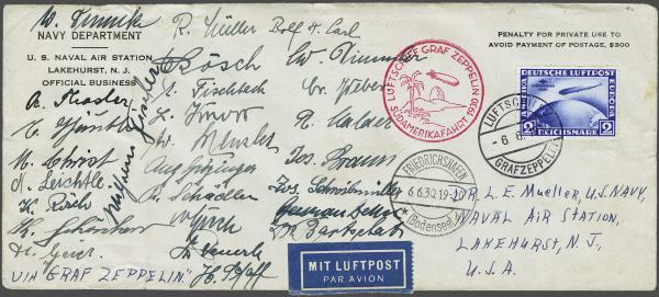 Lot 5049 - germany zeppelin mail -  Corinphila Auction AG Day 4- Europe & Overseas, Zeppelin-Mail, Die Sammlung Erivan (Part I), Schweiz & Liechtenstein