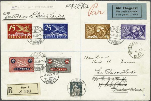 Lot 8309 - Switzerland airmail -  Corinphila Auction AG Day 4- Europe & Overseas, Zeppelin-Mail, Die Sammlung Erivan (Part I), Schweiz & Liechtenstein