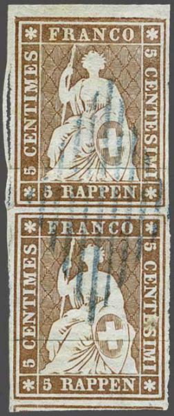 Lot 7203 - Switzerland Sitting Helvetia imperf. 'Strubel' - Corinphila Auction AG Day 5- Schweiz - Die Sammlung Erivan (Teil 1), Die Sammlung Jack Luder (Teil 5), Schweiz & Liechtenstein Lot 7203 - Switzerland Sitting Helvetia imperf. 'Strubel' - Corinphila Auction AG Day 5- Schweiz - Die Sammlung Erivan (Teil 1), Die Sammlung Jack Luder (Teil 5), Schweiz & Liechtenstein