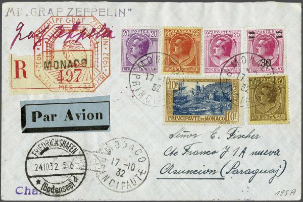 Lot 5182 - europe Monaco - Corinphila Auction AG Day 4- Europe & Overseas, Zeppelin-Mail, Die Sammlung Erivan (Part I), Schweiz & Liechtenstein Lot 5182 - europe Monaco - Corinphila Auction AG Day 4- Europe & Overseas, Zeppelin-Mail, Die Sammlung Erivan (Part I), Schweiz & Liechtenstein