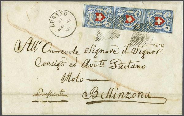 Lot 7409 - Switzerland rayon i light blue -  Corinphila Auction AG Day 5- Schweiz - Die Sammlung Erivan (Teil 1), Die Sammlung Jack Luder (Teil 5), Schweiz & Liechtenstein