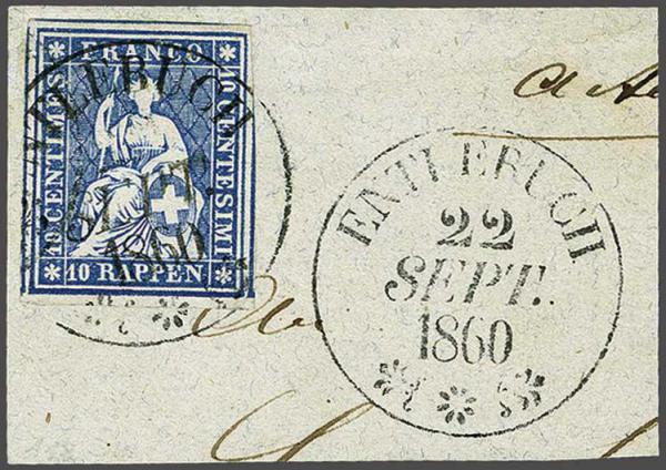 Lot 7473 - Switzerland Sitting Helvetia imperf. 'Strubel' - Corinphila Auction AG Day 5- Schweiz - Die Sammlung Erivan (Teil 1), Die Sammlung Jack Luder (Teil 5), Schweiz & Liechtenstein Lot 7473 - Switzerland Sitting Helvetia imperf. 'Strubel' - Corinphila Auction AG Day 5- Schweiz - Die Sammlung Erivan (Teil 1), Die Sammlung Jack Luder (Teil 5), Schweiz & Liechtenstein