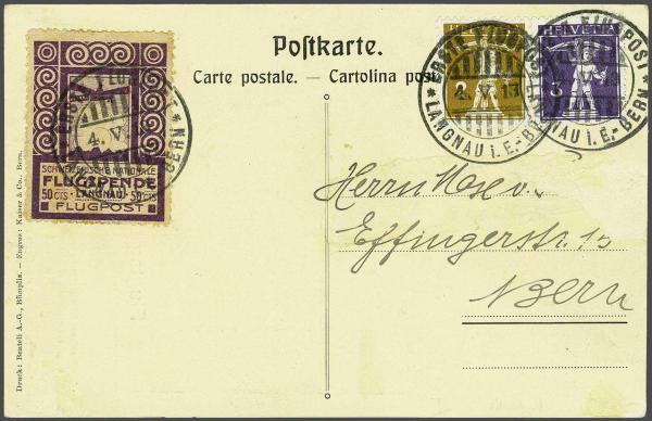 Lot 8293 - Switzerland airmail - Corinphila Auction AG Day 4- Europe & Overseas, Zeppelin-Mail, Die Sammlung Erivan (Part I), Schweiz & Liechtenstein Lot 8293 - Switzerland airmail - Corinphila Auction AG Day 4- Europe & Overseas, Zeppelin-Mail, Die Sammlung Erivan (Part I), Schweiz & Liechtenstein