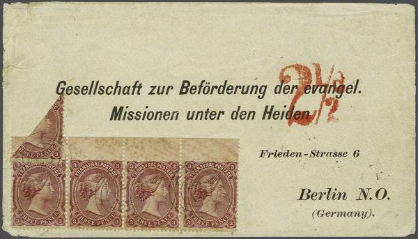 Lot 6385 - brit. colonies transvaal -  Corinphila Auction AG Day 3 - Great Britain, British Colonies, Pre-Union South Africa - the Besançon Collection (Part Ii)