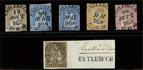 Lot 8436 - Switzerland Sitting Helvetia imperf. 'Strubel' -  Corinphila Auction AG Day 4- Europe & Overseas, Zeppelin-Mail, Die Sammlung Erivan (Part I), Schweiz & Liechtenstein