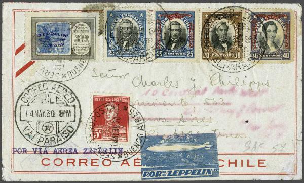Lot 5063 - Overseas Chile -  Corinphila Auction AG Day 4- Europe & Overseas, Zeppelin-Mail, Die Sammlung Erivan (Part I), Schweiz & Liechtenstein