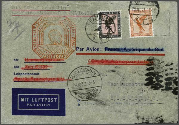 Lot 5085 - germany zeppelin mail -  Corinphila Auction AG Day 4- Europe & Overseas, Zeppelin-Mail, Die Sammlung Erivan (Part I), Schweiz & Liechtenstein