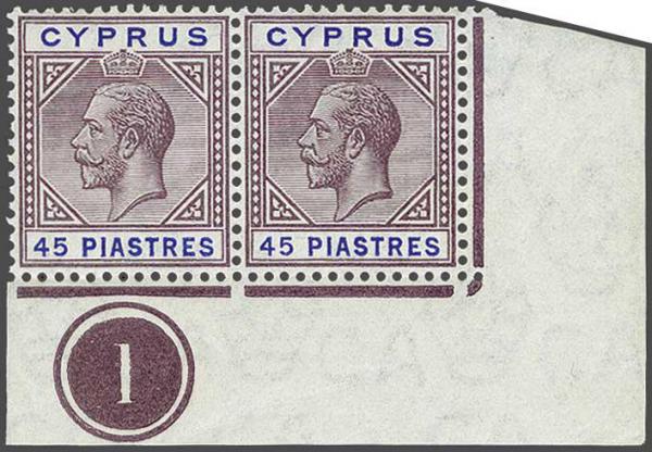 Lot 1944 - brit. colonies Cyprus - Corinphila Auction AG Day 3 - Great Britain, British Colonies, Pre-Union South Africa - the Besançon Collection (Part Ii) Lot 1944 - brit. colonies Cyprus - Corinphila Auction AG Day 3 - Great Britain, British Colonies, Pre-Union South Africa - the Besançon Collection (Part Ii)