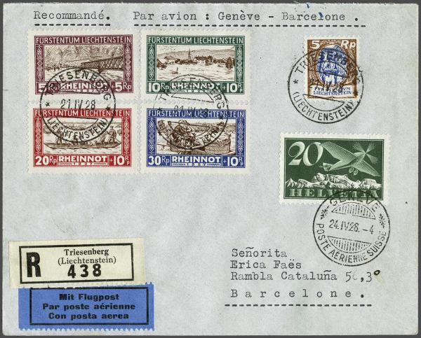 Lot 8325 - Switzerland airmail - Corinphila Auction AG Day 4- Europe & Overseas, Zeppelin-Mail, Die Sammlung Erivan (Part I), Schweiz & Liechtenstein Lot 8325 - Switzerland airmail - Corinphila Auction AG Day 4- Europe & Overseas, Zeppelin-Mail, Die Sammlung Erivan (Part I), Schweiz & Liechtenstein