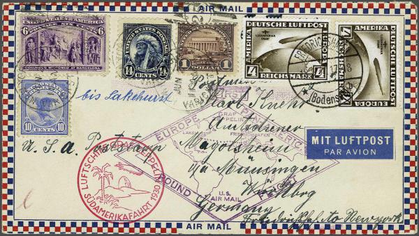 Lot 5050 - germany zeppelin mail -  Corinphila Auction AG Day 4- Europe & Overseas, Zeppelin-Mail, Die Sammlung Erivan (Part I), Schweiz & Liechtenstein