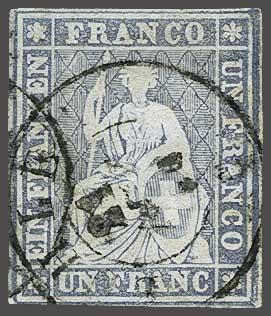 Lot 7462 - Switzerland Sitting Helvetia imperf. 'Strubel' - Corinphila Auction AG Day 5- Schweiz - Die Sammlung Erivan (Teil 1), Die Sammlung Jack Luder (Teil 5), Schweiz & Liechtenstein Lot 7462 - Switzerland Sitting Helvetia imperf. 'Strubel' - Corinphila Auction AG Day 5- Schweiz - Die Sammlung Erivan (Teil 1), Die Sammlung Jack Luder (Teil 5), Schweiz & Liechtenstein