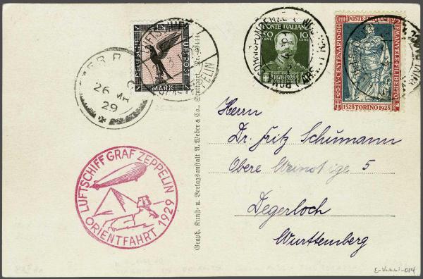 Lot 2512 - europe Italy - Corinphila Auction AG Day 4- Europe & Overseas, Zeppelin-Mail, Die Sammlung Erivan (Part I), Schweiz & Liechtenstein Lot 2512 - europe Italy - Corinphila Auction AG Day 4- Europe & Overseas, Zeppelin-Mail, Die Sammlung Erivan (Part I), Schweiz & Liechtenstein