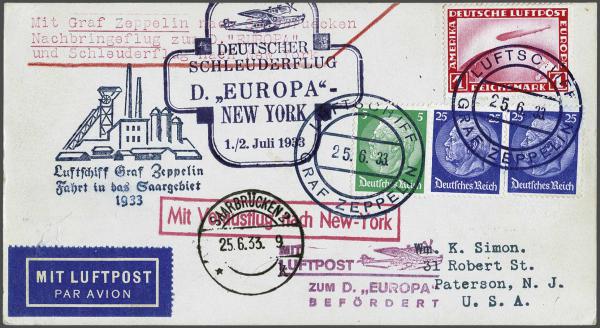 Lot 5086 - germany zeppelin mail -  Corinphila Auction AG Day 4- Europe & Overseas, Zeppelin-Mail, Die Sammlung Erivan (Part I), Schweiz & Liechtenstein