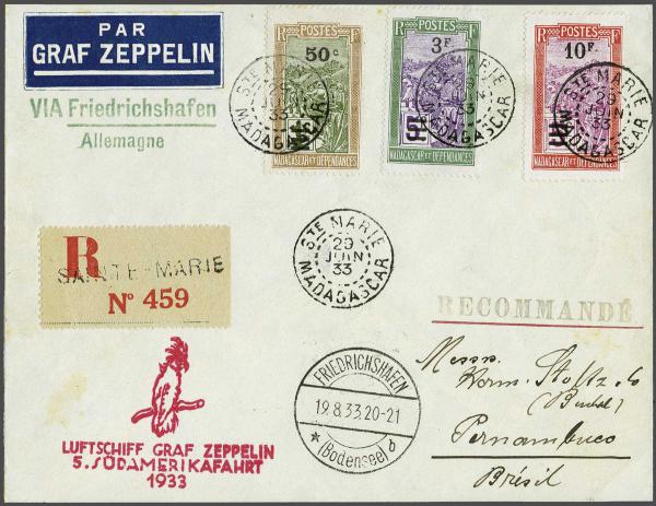 Lot 5136 - french colonies Madagscar -  Corinphila Auction AG Day 4- Europe & Overseas, Zeppelin-Mail, Die Sammlung Erivan (Part I), Schweiz & Liechtenstein