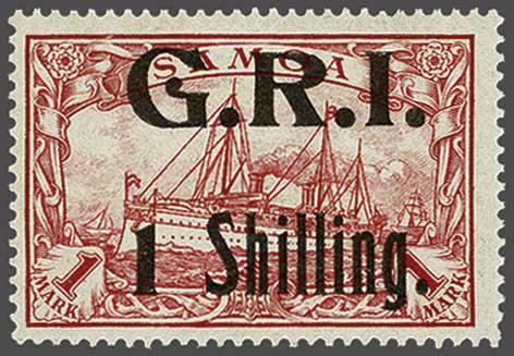 Lot 2436 - brit. colonies Samoa Brit. Besetz. - Corinphila Auction AG Day 4- Europe & Overseas, Zeppelin-Mail, Die Sammlung Erivan (Part I), Schweiz & Liechtenstein Lot 2436 - brit. colonies Samoa Brit. Besetz. - Corinphila Auction AG Day 4- Europe & Overseas, Zeppelin-Mail, Die Sammlung Erivan (Part I), Schweiz & Liechtenstein