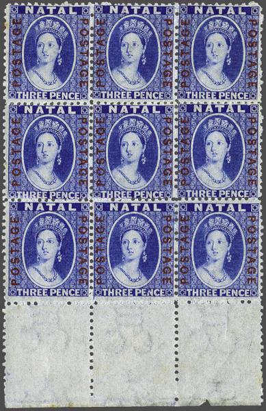 Lot 6126 - brit. colonies natal - Corinphila Auction AG Day 3 - Great Britain, British Colonies, Pre-Union South Africa - the Besançon Collection (Part Ii) Lot 6126 - brit. colonies natal - Corinphila Auction AG Day 3 - Great Britain, British Colonies, Pre-Union South Africa - the Besançon Collection (Part Ii)