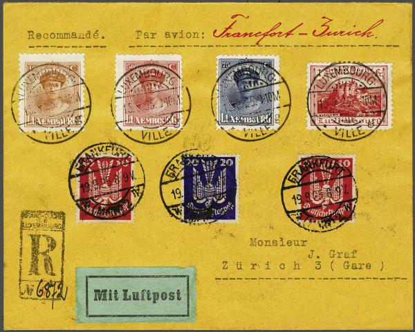 Lot 8323 - Switzerland airmail - Corinphila Auction AG Day 4- Europe & Overseas, Zeppelin-Mail, Die Sammlung Erivan (Part I), Schweiz & Liechtenstein Lot 8323 - Switzerland airmail - Corinphila Auction AG Day 4- Europe & Overseas, Zeppelin-Mail, Die Sammlung Erivan (Part I), Schweiz & Liechtenstein