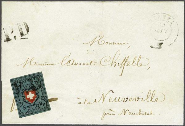 Lot 7342 - Switzerland Rayon I darkblue -  Corinphila Auction AG Day 5- Schweiz - Die Sammlung Erivan (Teil 1), Die Sammlung Jack Luder (Teil 5), Schweiz & Liechtenstein
