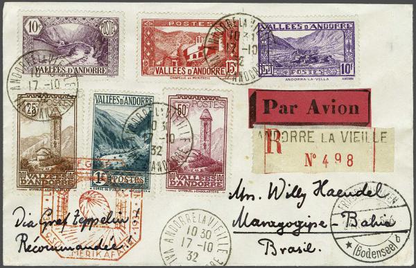 Lot 5114 - europe French Andorra - Corinphila Auction AG Day 4- Europe & Overseas, Zeppelin-Mail, Die Sammlung Erivan (Part I), Schweiz & Liechtenstein Lot 5114 - europe French Andorra - Corinphila Auction AG Day 4- Europe & Overseas, Zeppelin-Mail, Die Sammlung Erivan (Part I), Schweiz & Liechtenstein