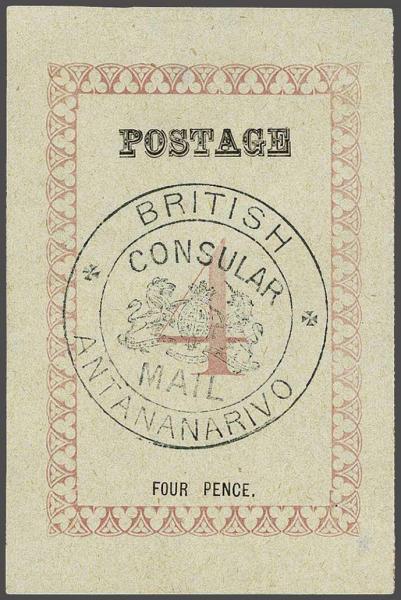 Lot 2313 - brit. colonies Brit. Post  Madagascar -  Corinphila Auction AG Day 3 - Great Britain, British Colonies, Pre-Union South Africa - the Besançon Collection (Part Ii)