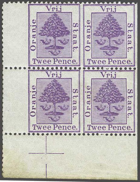 Lot 6217 - brit. colonies Orange Freestate -  Corinphila Auction AG Day 3 - Great Britain, British Colonies, Pre-Union South Africa - the Besançon Collection (Part Ii)