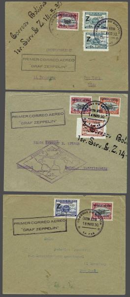 Lot 5060 - Overseas bolivia -  Corinphila Auction AG Day 4- Europe & Overseas, Zeppelin-Mail, Die Sammlung Erivan (Part I), Schweiz & Liechtenstein