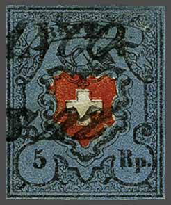 Lot 7326 - Switzerland Rayon I darkblue -  Corinphila Auction AG Day 5- Schweiz - Die Sammlung Erivan (Teil 1), Die Sammlung Jack Luder (Teil 5), Schweiz & Liechtenstein
