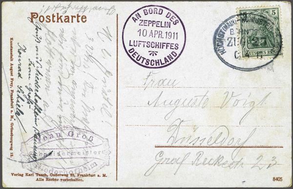 Lot 5014 - germany zeppelin mail -  Corinphila Auction AG Day 4- Europe & Overseas, Zeppelin-Mail, Die Sammlung Erivan (Part I), Schweiz & Liechtenstein